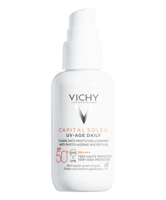 VICHY Солнцезащитный флюид для лица против признаков фотостарения кожи SPF 50+, 40мл