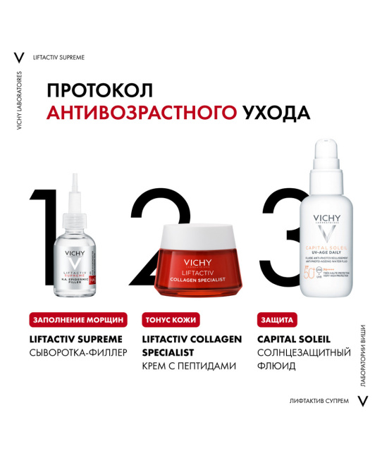 VICHY Сыворотка-филлер для лица гиалуроновая пролонгированного действия , 30мл (4)