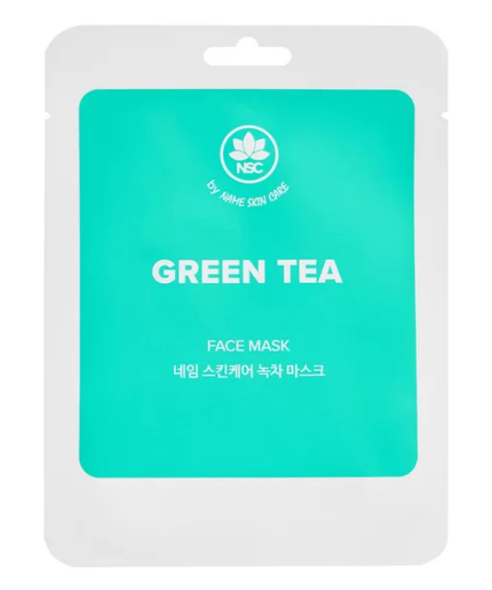 NAME SKIN CARE Маска тканевая для лица с Зеленым Чаем, 22мл