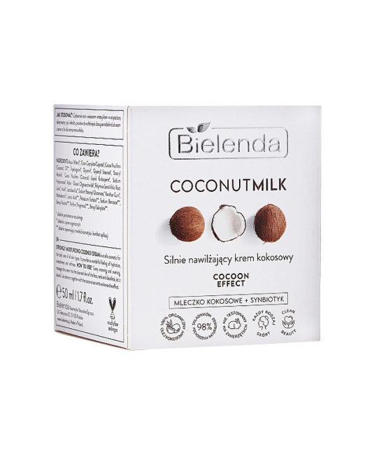 Bielenda Крем высокоувлажняющий кокосовый COCONUT MILK COCOON EFFECT, 50мл (2)