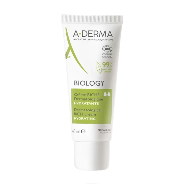 A-DERMA Дерматологический увлажняющий крем для сухой кожи BIOLOGY, 40мл