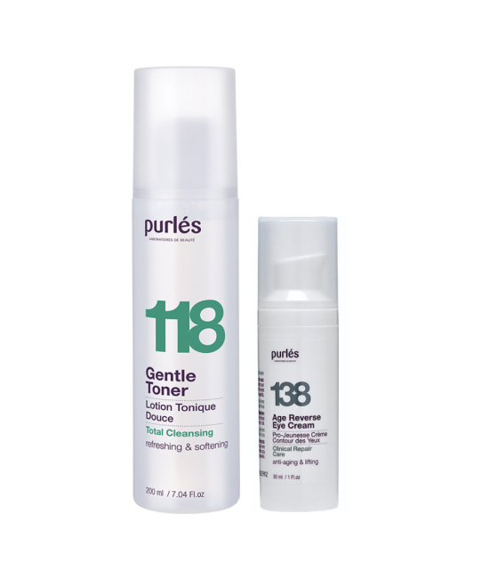Purles Набор Purles Тоник д/лица + Крем д/кожи вокруг глаз + Авторская подарочная коробка