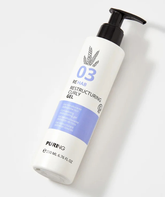 PURING Гель реструктурирующий для кудрявых  волос 03 REHAB, 200мл (1)