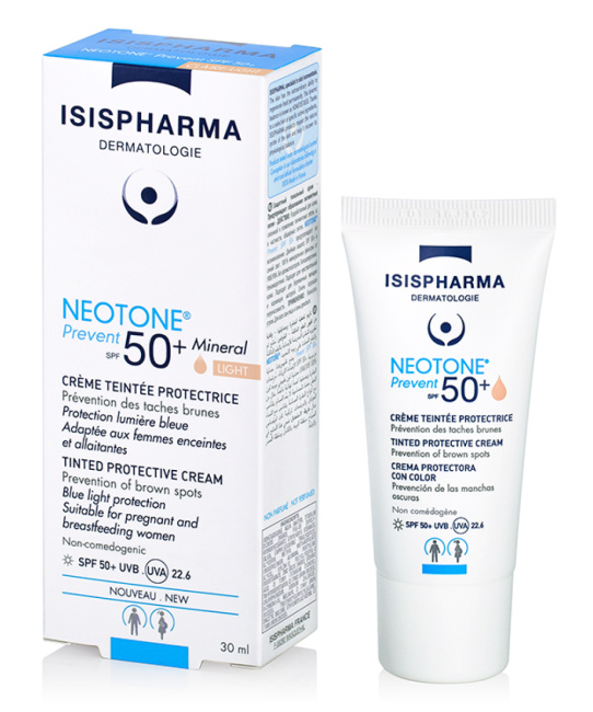 ISISPHARMA Крем тонирующий защитный от пигментных пятен SPF 50+, тон светлый, 30мл (1)