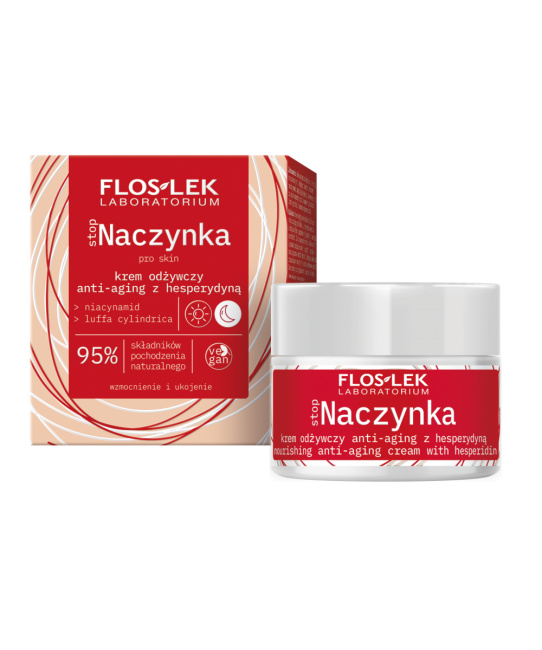 Floslek Крем для лица питательный 24 часа с геспередином  stopNaczynka, 50мл (1)