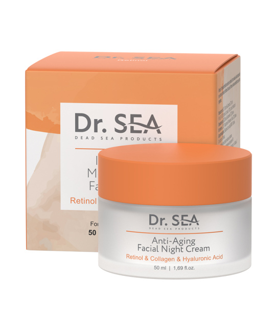 Dr.Sea Антивозрастной ночной крем для лица с Ретинолом, Коллагеном и гиалуроновой кислотой, 50мл (3)
