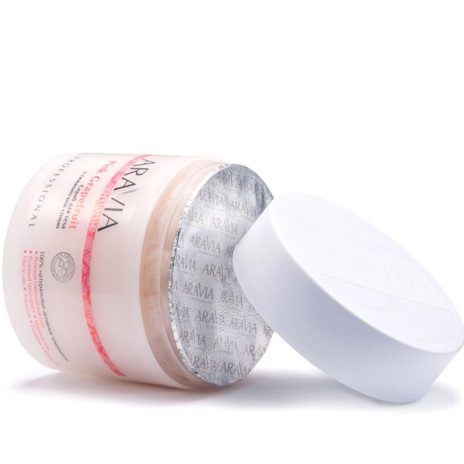 Aravia Professional Скраб для тела с гималайской солью Pink Grapefruit, 300мл (1)