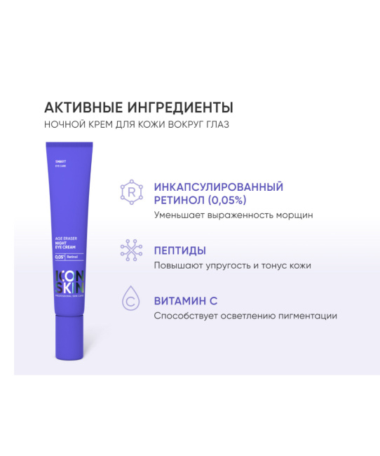Icon skin Ночной крем для кожи вокруг глаз на основе 0,05% ретинола, 20мл (3)