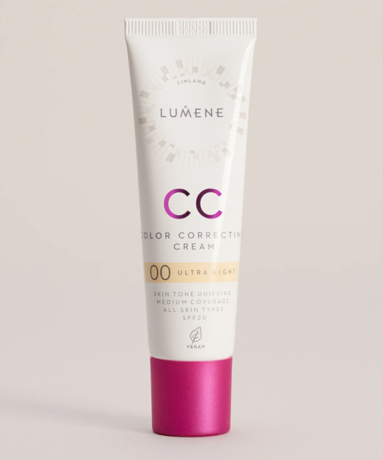 Lumene CC крем "Абсолютное совершенство" SPF 20, тон Фарфоровый/ тон ULTRA LIGHT, 30мл (3)