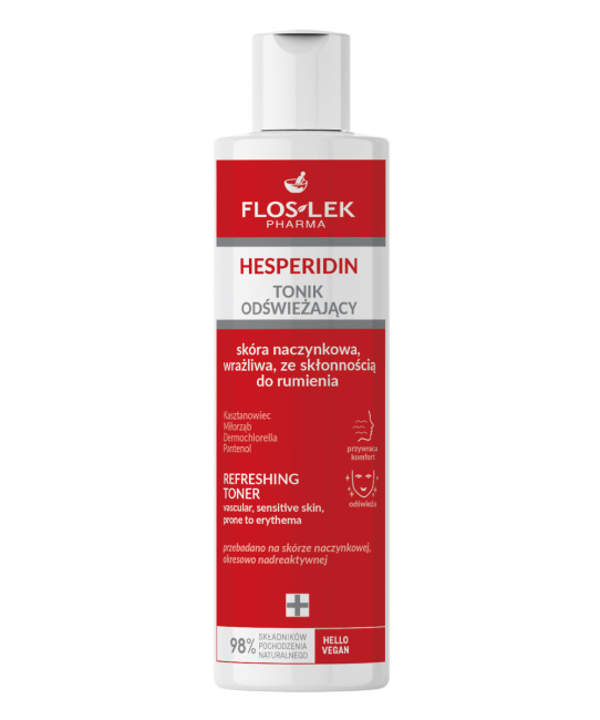 Floslek Освежающий тоник для лица, шеи и декольте HESPERIDIN refreshing toner, 225мл