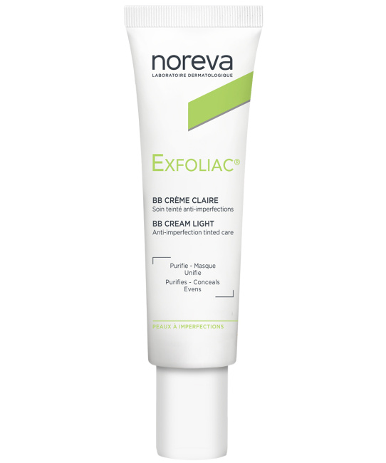 Noreva BB крем для лица, светлый тон, Exfoliac, 30мл