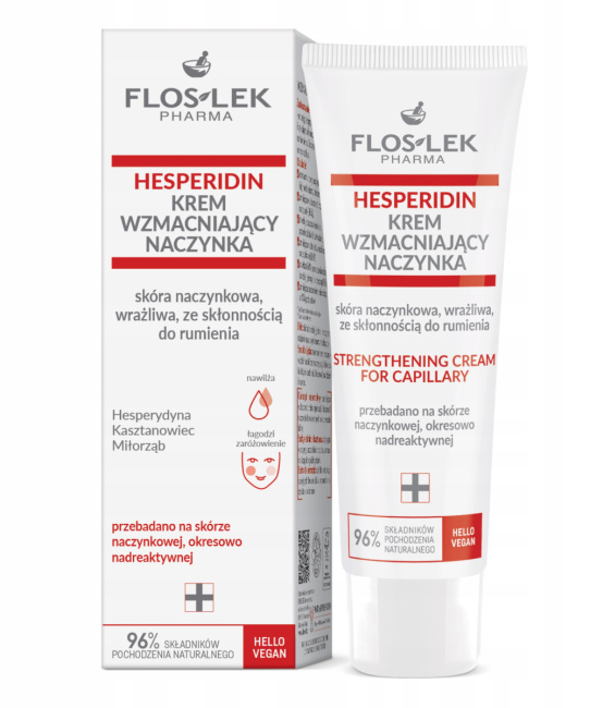 Floslek Крем для лица, шеи и декольте HESPERIDIN strengthening cream for capillafy, 50мл (1)