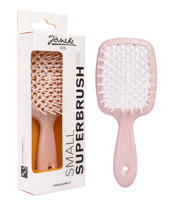 Janeke Щетка д/волос малая нюд с белыми зубчиками Janeke Superbrash Small (2)