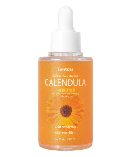 Lanskin  Успокаивающая ампульная сыворотка с экстрактом календулы, 50мл