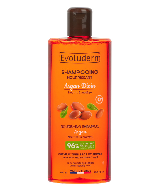 Evoluderm Питательный шампунь с Аргановым маслом и маслом Ши, 400мл