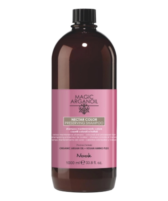 NOOK Nook Шампунь для сохранения цвета окрашенных волос Магия Арганы MAGIC ARGANOIL NECTAR COLOR PRESERVING SHAMPOO colour maintenance shampoo, 1000мл