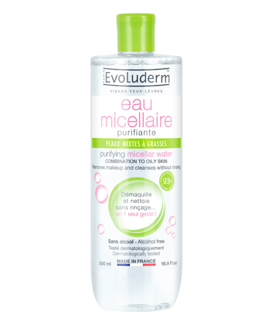 Evoluderm Мицеллярная вода для жирной кожи, 500мл