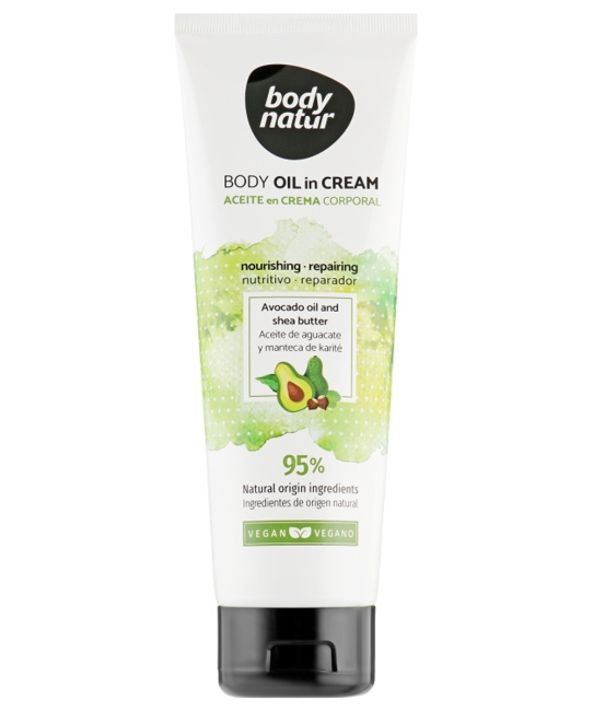 Body Natur Крем-масло для тела с маслами авокадо и макадамии, 250мл