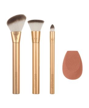 EcoTools Набор кистей и спонж для макияжа Precious Metals, 4шт