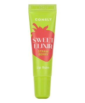 Consly Бальзам для губ SWEET ELIXIR с экстрактом клубники, 10мл