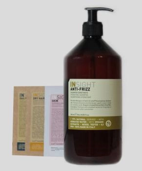 INSIGHT Микс ANTI-FRIZZ ( Шампунь разглаживающий для непослушных волос Hydrating Shampoo 900 ml;САШЕ), 900мл