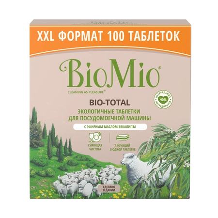 BioMio Таблетки для посудомоечной машины "С маслом эвкалипта"