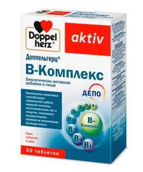 Doppelherz В-Комплекс Aktiv № 30 таблетки массой 315 мг