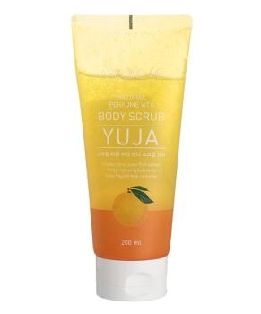 WELCOS Скраб для тела с экстрактом юдзу Around Me Natural Perfume Vita Body Scrub Yuja, 200