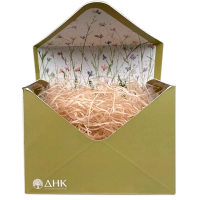 Подарочная упаковка Коробка конверт, зеленая
