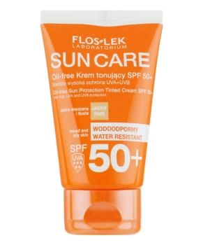 Floslek Солнцезащитный тонирующий крем без масел SPF 50+, 50мл