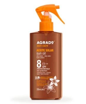 Agrado Солнцезащитное масло для загара SPF 8, 200