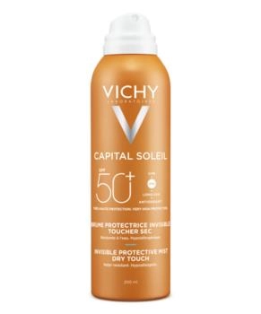 VICHY Солнцезащитный спрей-вуаль легкий для лица и тела увлажняющий SPF 50, 200мл