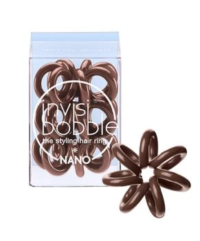 INVISIBOBBLE Резинка-браслет для волос NANO Pretzel Brown, 3шт
