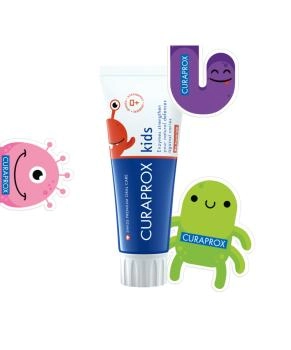 Curaprox Зубная паста Kids Zero "Клубника", 60мл