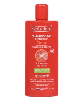 Evoluderm Восстанавливающий шампунь для окрашенных волос с Кератином, 400мл