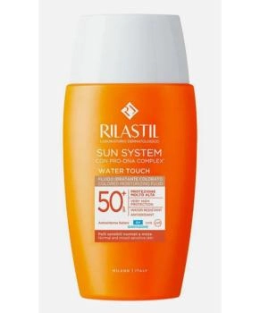 Rilastil Флюид солнцезащитный увлажняющий тонирующий SPF 50+ SUN SYSTEM Water Touch, 50мл