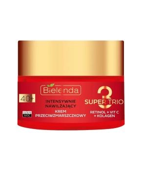 Bielenda Крем против морщин интенсивно увлажняющий 40+ SUPER TRIO RETINOL + VIT C + KOLAGEN, 50мл