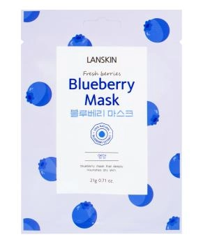 Lanskin  Тканевая маска для лица с голубикой, 21г