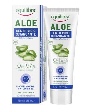 EQUILIBRA s.r.l. Зубная паста отбеливающая Aloe, 75 мл, 75мл