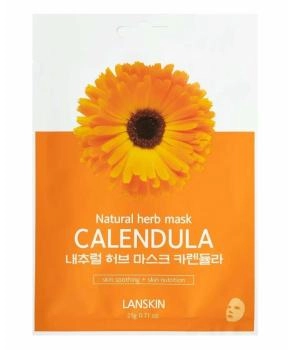 Lanskin  Тканевая маска для лица с экстрактом календулы, 21г