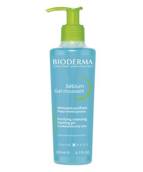 Bioderma Гель для ежедневного очищения жирной и комбинированной кожи, 200мл