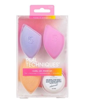 Real Techniques Набор спонжей для макияжа и очищения кожи Chroma Ready, 4шт