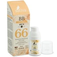 Sativa Крем ухаживающий солнцезащитный с тонирующим эффектом №66 Sand Beige SPF 15, 30мл