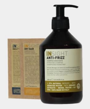 INSIGHT Микс ANTI-FRIZZ: Шампунь разглаживающий для непослушных волос + саше, 400мл
