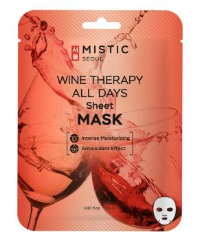 MISTIC MISTIC WINE THERAPY ALL DAYS Sheet MASK Тканевая маска для лица с экстрактом вина, 24 мл	, 24мл