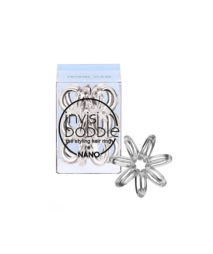 INVISIBOBBLE Резинка-браслет для волос NANO Crystal Clear, 3шт