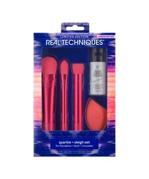 Real Techniques Набор кистей и спонж для макияжа Sparkle + Sleigh, 5шт