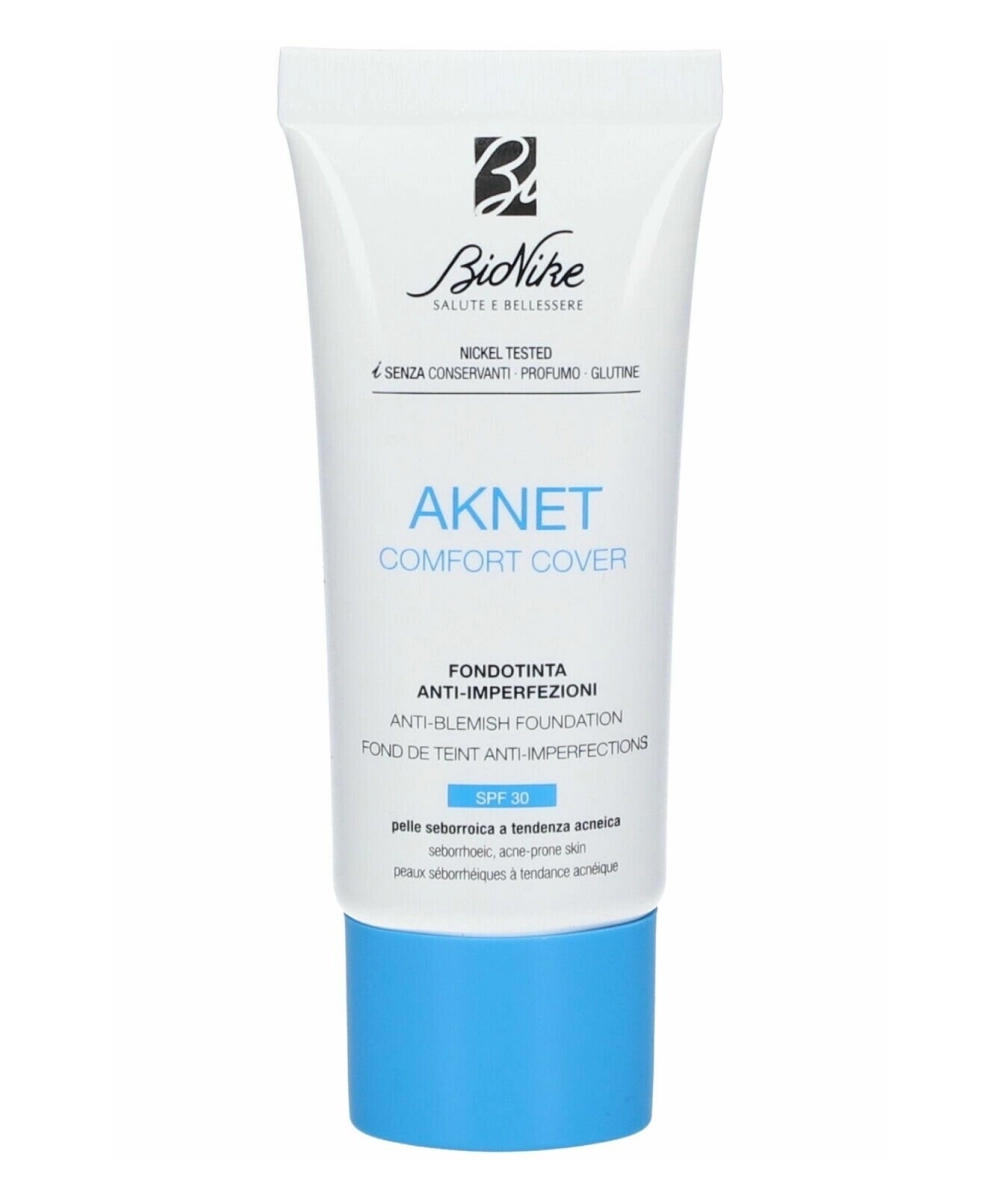 BioNike Тональная основа, маскирующая несовершенства кожи AKNET Comfort Cover 101 ivoire, 30мл
