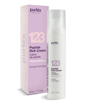 Purles Питательный крем для лица с пептидами 123, 50мл
