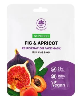 NAME SKIN CARE Маска тканевая для лица инжир и абрикос SKINFOOD, 22мл